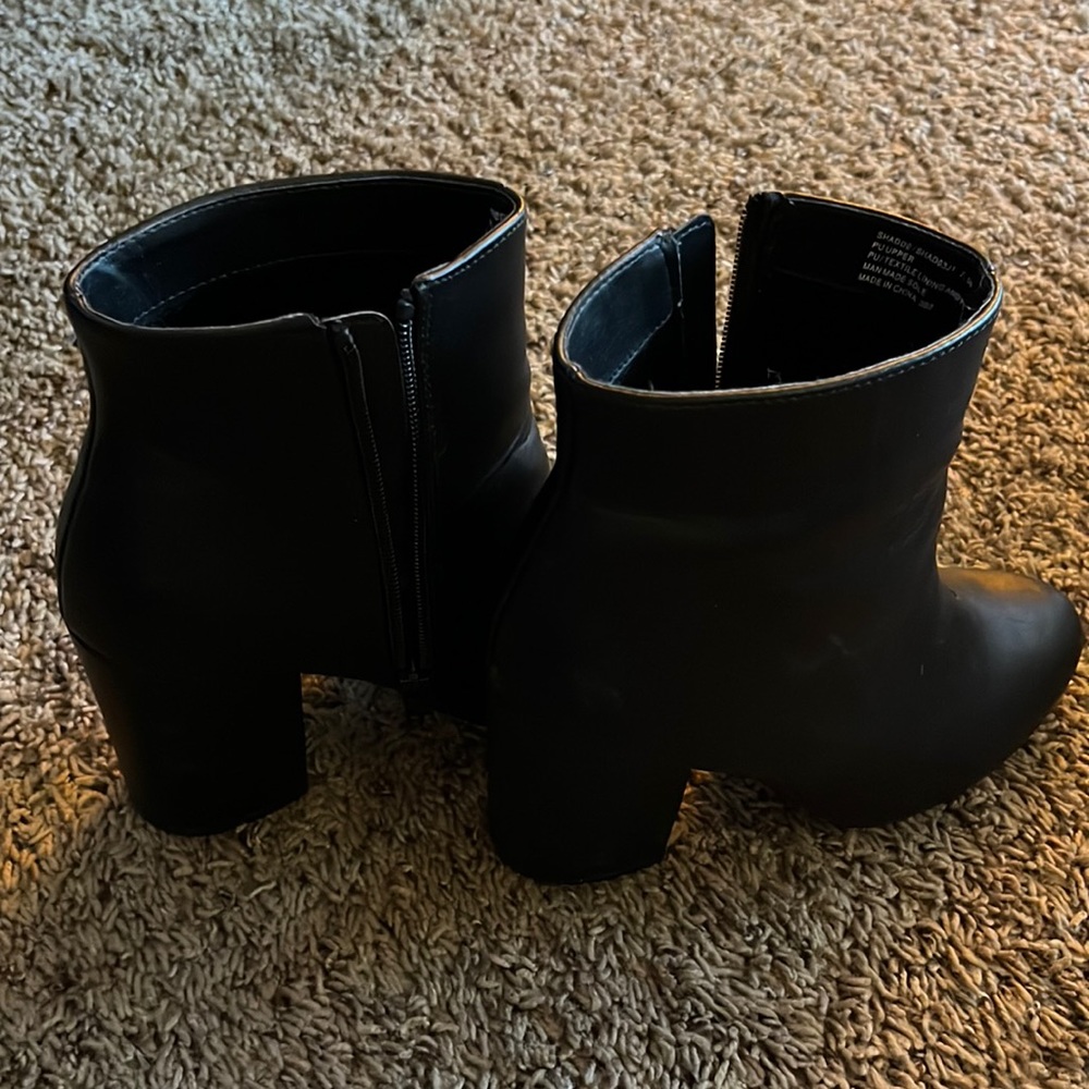 Cute black heel booties